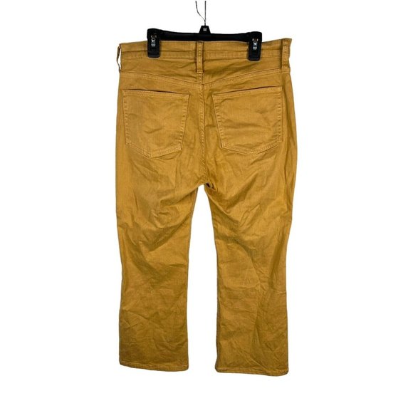 J. Crew 28P Petite 9" Billie Demi Boot Crop Honey Brown Garment Dyed Jean *FLAW - Picture 2 of 12